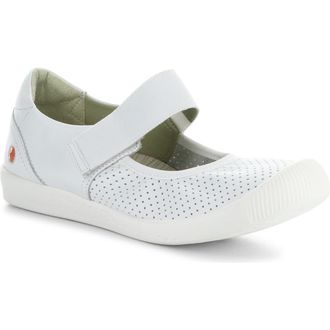 Softinos Iglu Mary Jane Flat in 006 White Smooth Lea at Nordstrom Rack, Size 10-10.5Us / 41Eu
