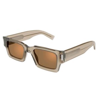 Saint Laurent Sunglasses, unisex, Brown, Size: 50 MM Rectangular Sunglasses
