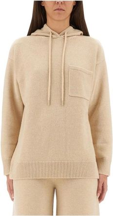 Max Mara Luxe Truien Trui - Dames - Ronde hals truien - Beige - M - Truien & Vesten