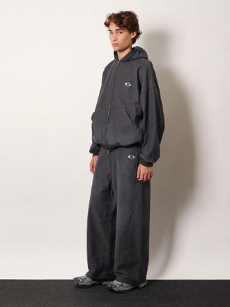 Balenciaga Mens Trompe Loeil Denim Trousers Grey Cotton
