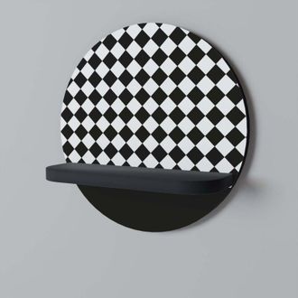 OEM Estante Redondo Grid Geometry Negro