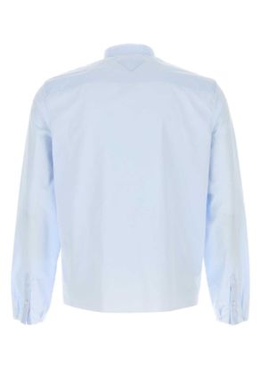 Prada Mens Light Blue Cotton Shirt Astro Exterior: Camicie