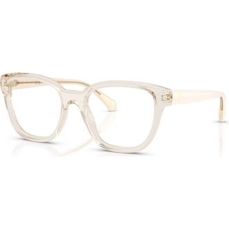 Moncler 51mm Rectangle optical glasses in White at Nordstrom