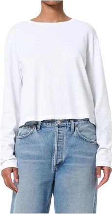 A Gold E Sydney Long Sleeve Tee - Dames - Longsleeves - Wit - M - Katoen - Tops