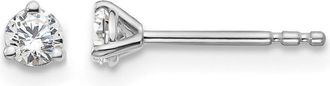 Diamond2Deal 14k Yellow Gold 1/5 ct Round Lab Grown Diamond Stud Earrings VS Clarity, D-E Color