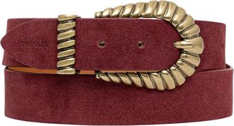 Twinset Su&egrave;de riem - Dames - Accessoires - Rood - Maat: M Su&egrave;de