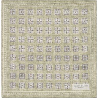 Robert Talbott Colton Reversible Neat/Pocket Square in Geo Green at Nordstrom