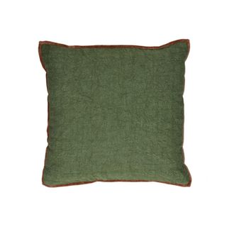 POMAX Coj&iacute;n de algod&oacute;n verde 45X45