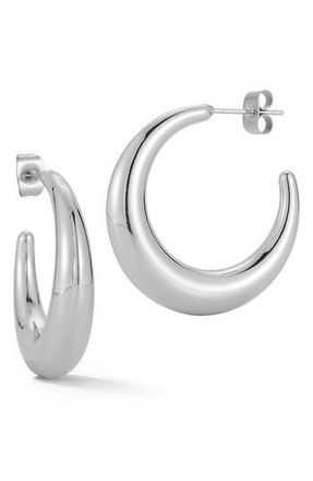 Glaze Jewelry Crescent Hoop Earrings in Silver at Nordstrom Rack