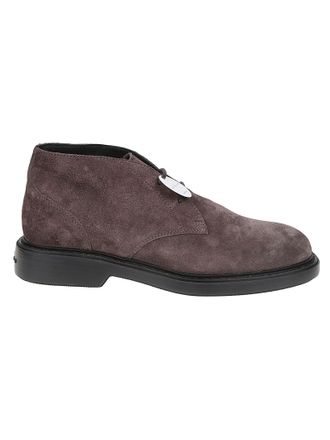 Hogan H704 Leather Lace-Up Ankle Boots