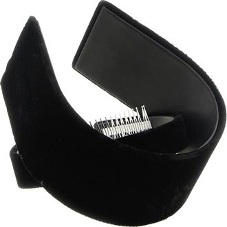 Comme Des Gar&ccedil;ons Sculptural Velvet-Effect Rayon Headband - Black