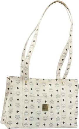 MCM Pre-owned Tote Bags, female, White, Size: ONE SIZE Pre-owned Tote Bag