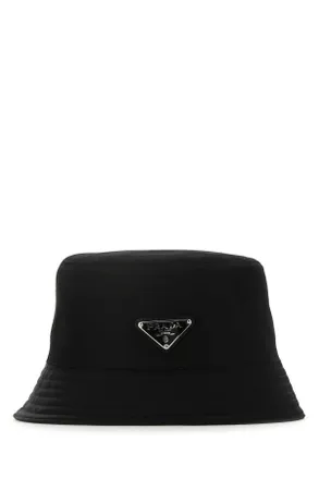 Prada Womens Black Nylon Hat Nero Cappelli E Fasce Per Capelli
