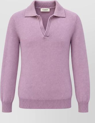 Laneus cashmere wool polo shirt