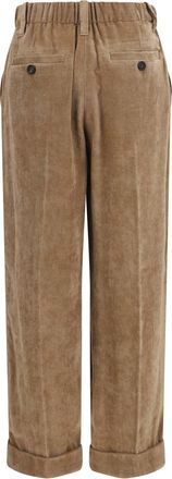 Brunello Cucinelli Womens Pants Viscose-Cashmere Cappuccino Trousers