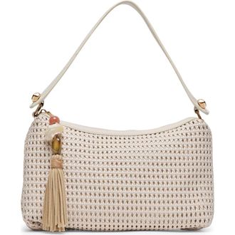Dolce Vita Zaria Woven Faux Leather Shoulder Bag in Ivory at Nordstrom