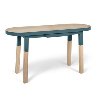 Mon Petit Meuble Fran&ccedil;ais Mesa de escritorio de dise&ntilde;o 100% madera maciza - consola 140 cm