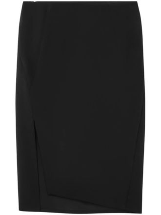 Versace Zwarte Stretch Wol Rok