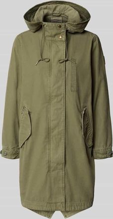 Khujo Parka mit Kapuze und Pattentaschen Modell FREYA in Oliv, Gr&ouml;&szlig;e XXL