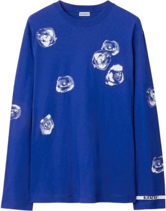 Burberry Rose Cotton Long-Sleeved T-Shirt, Size XX-Small