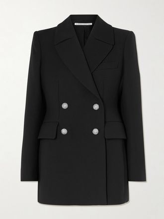 Alessandra Rich Blazer Doppiopetto In Lana - Nero