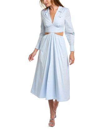 Self Portrait Self-Portrait Cutout Midi Shirtdress