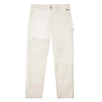 Lacoste Heren Live Heritage Organic Cotton Patchwork Broek (Wit)
