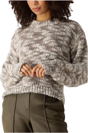 Nukus Taupe Pullover Trui voor Dames - Dames - Ronde hals truien - Veelkleurig - M - Truien & Vesten