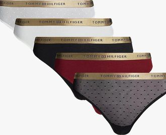 Tommy Hilfiger Womens Tommy Hilfiger GIFT UNDERWEAR Womens 5 Pack Thongs Multicoloured - Size: 10