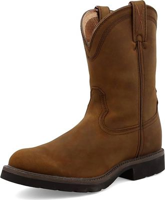 Twisted X Boots Mens Western Work Boot - Wide In Distressed Saddle