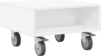 vidaXL Mesa Lateral Con Ruedas 50,5 X 50 X 30 Cm Madera De Ingenier&iacute;a Vidaxl