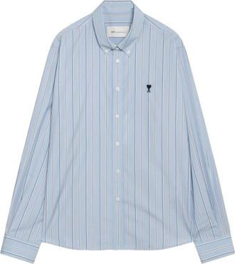 Ami Quota Classic Fit Shirt - Heren - Casual Overhemden - Blauw - XL - Katoen - Overhemden