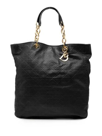 Dior Borsa tote Lady Dior Soft Shopping con motivo Cannage grande 2007 - Nero