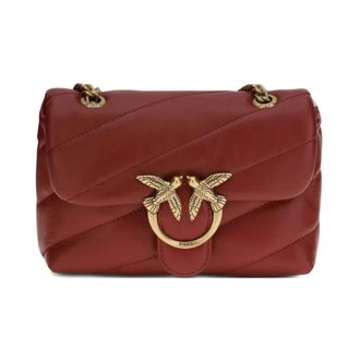 Pinko Shoulder Bags, female, Red, Size: ONE SIZE Love Puff Baby Cl Sheep Nappa