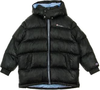 Champion Lange Zwarte/Azure Donsjas Vrouwen - Dames - Winterjassen - Zwart - L - Jassen