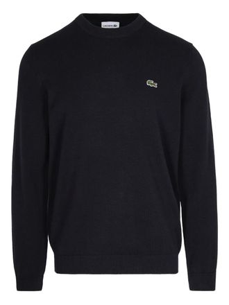 Lacoste Trui met logopatch - Zwart