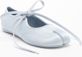 Jeffrey Campbell Saturna Split Toe Mary Jane Flat in Light Blue Satin at Nordstrom, Size 5.5