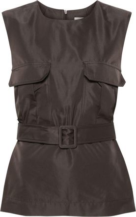 Parosh Top senza maniche con cintura Parosh