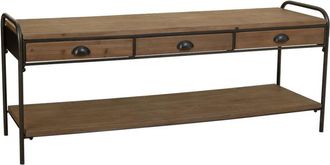 Wanderlust Deco Aparador De Madera Y Metal Marr&oacute;n 149x38x58h Cm