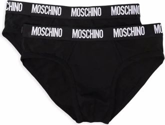 Moschino Cotton Stretch Brief 2-Pack - Heren - Onderbroek - Zwart - S - Katoen - Ondergoed