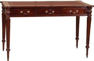 Biscottini International Biscottini - Escritorio Vintage 126x75x65 Cm Escritorio De Madera Y Tapa De Cuero Escritorio Antiguo Escritorios Cl&aacute;sicos Mesa Con Cajones