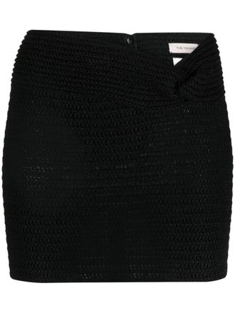 The Mannei Kaukaz knot-detail knitted miniskirt - women - Viscose/Cotton - 34 - Black