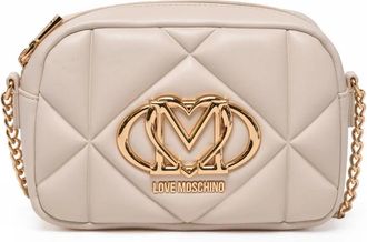 Love Moschino White Quilted Polyurethane Shoulder Bag