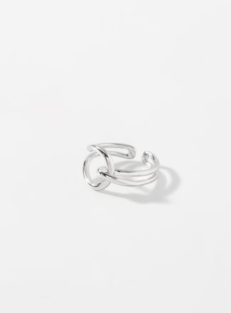 Simons Womens Interlaced open ring