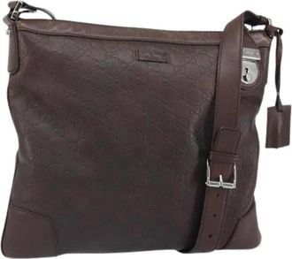 Gucci Pre-owned Canvas Cross Body Bag - Dames - Vintage Schoudertas - Bruin - ONE Size - Vintage