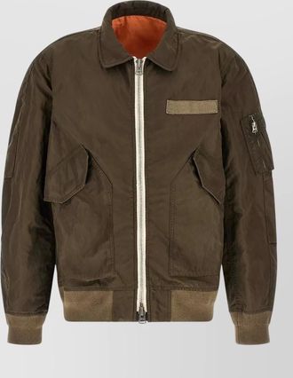 sacai quilted nylon padded coat