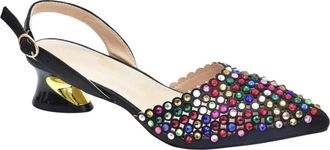 Generic Gold Color Shoes And Bags Set Nigeria Party Womens Wedding Bag Shoe Set Decorated With Rhinestoness