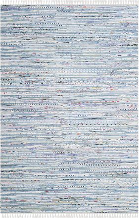 Safavieh Alfombra moderno de algod&oacute;n azul/multicolor, 122 x 183 cm