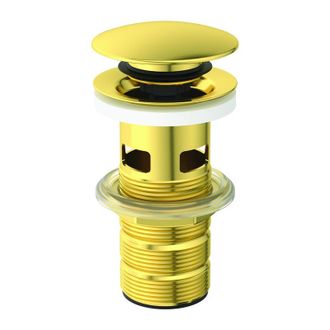 Ideal V&aacute;lvula Push-open Con Eje Ranurado Dorado Cepillado Est&aacute;ndar Ideal