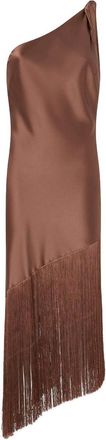 Pinko Kiwi Midi Dress In Brown